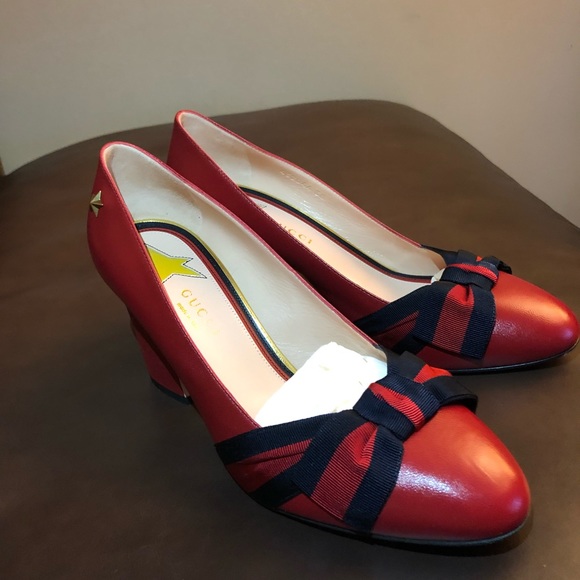 gucci red pumps